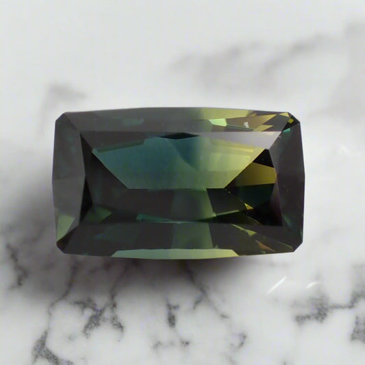 Australian Blue/Yellow Parti Sapphire - Rectangle Cut 1.56ct