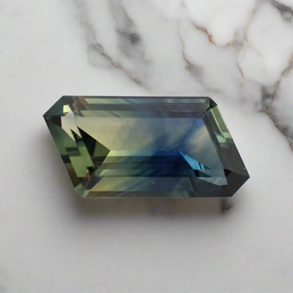 Australian Blue/Yellow Parti Sapphire - Trapezoid 0.94ct