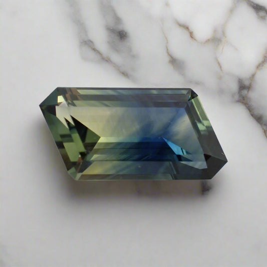 Australian Blue/Yellow Parti Sapphire - Trapezoid 0.94ct