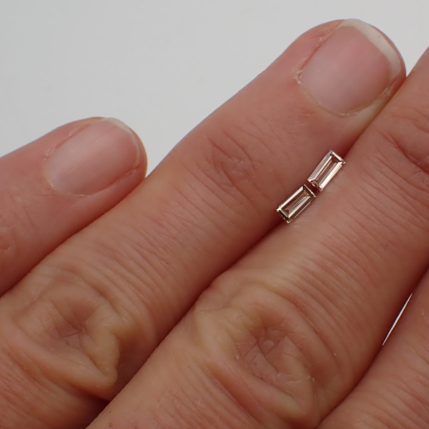 Australian Champagne Diamond Pair - Baguette Cut 0.235ct