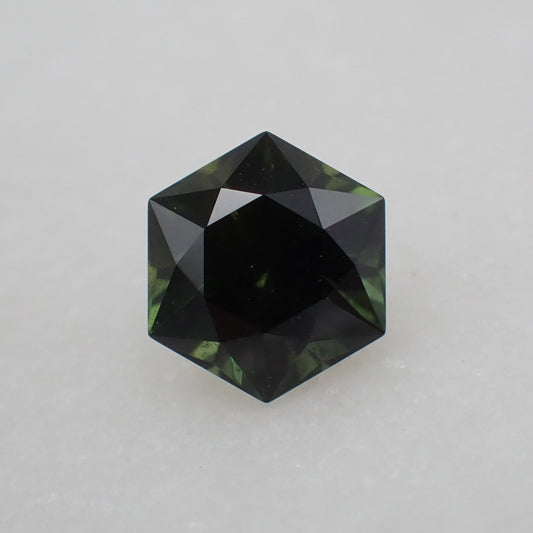 Australian Green Sapphire - Hexagon Cut 1.11ct