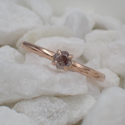Australian Diamond Engagement Ring - Salt and Pepper