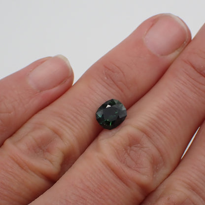 Australian Green Parti Sapphire - Cushion Cut 1.38ct