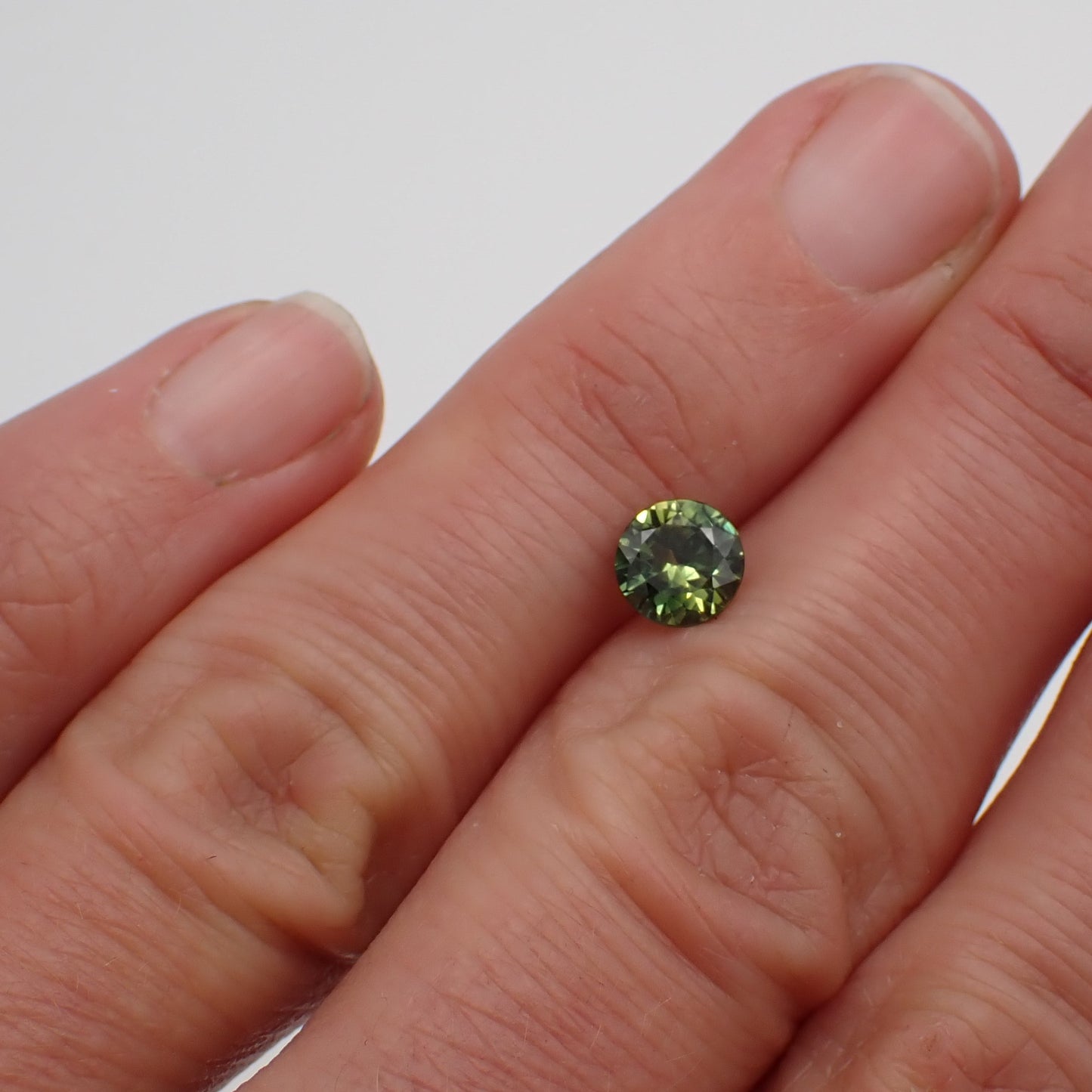 Australian Green Parti Sapphire - Round Cut 0.96ct