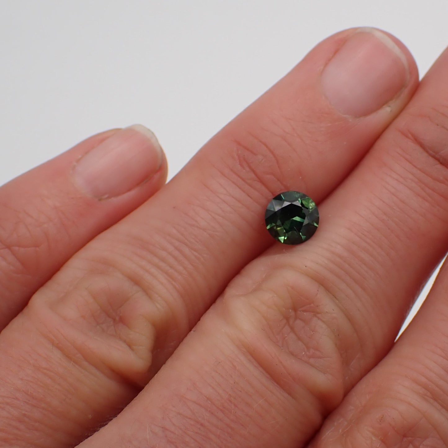 Australian Green Parti Sapphire - Round Cut 1.04ct