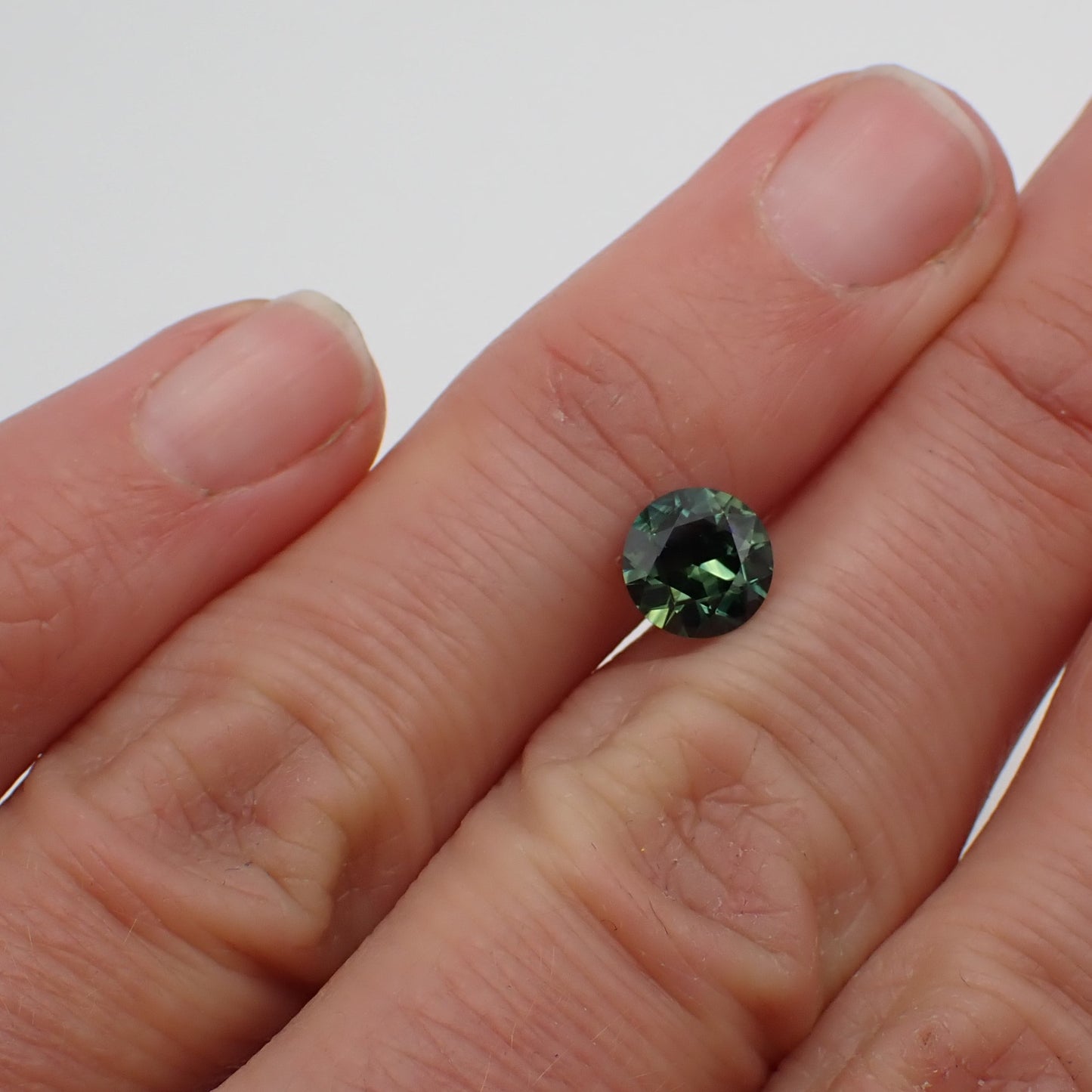 Australian Green Parti Sapphire - Round Cut 1.29ct