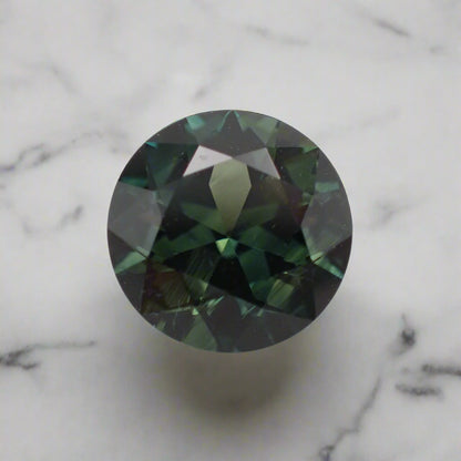 Australian Green Parti Sapphire - Round Cut 1.29ct