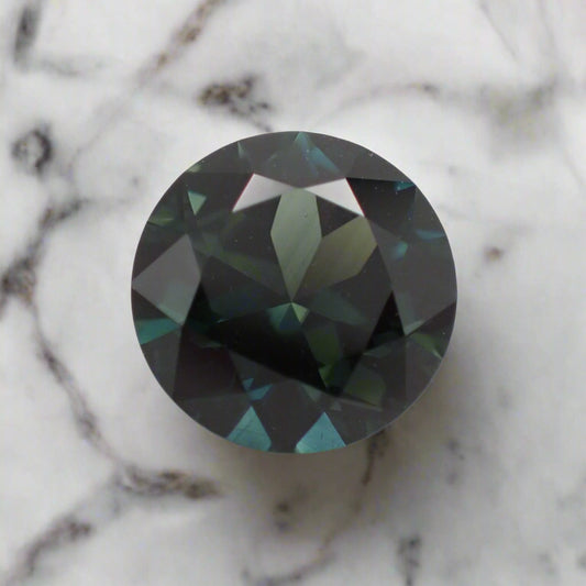 Australian Blue Parti Sapphire - Round Cut 1.37ct