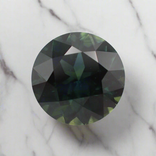 Australian Green Parti Sapphire - Round Cut 1.93ct