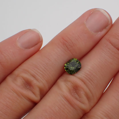 Australian Green Sapphire - Cushion Cut 1.47ct