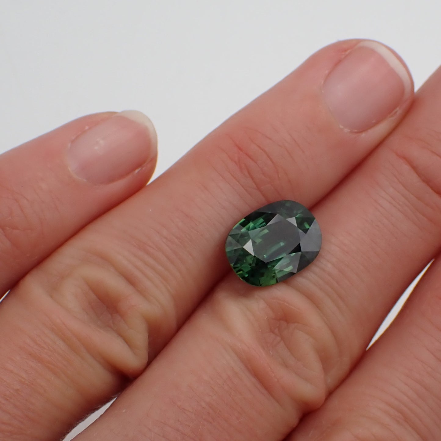 Australian Green Sapphire - Cushion Cut 4.51ct