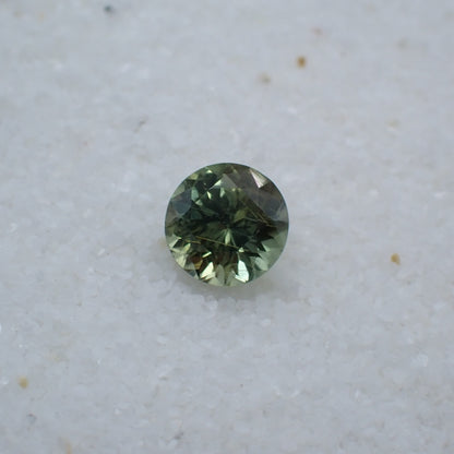 Australian Light Green Sapphire - Round Cut 0.48ct