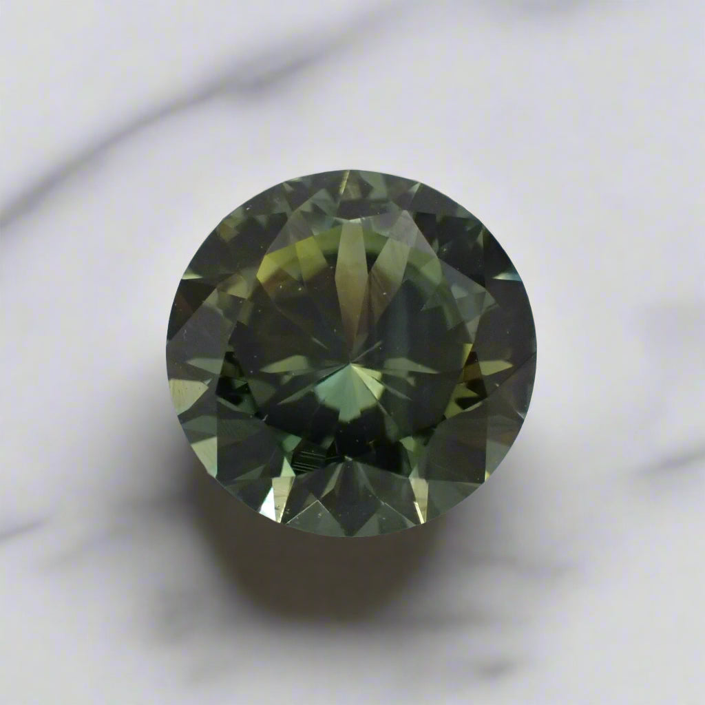 Australian Green Parti Sapphire - Round 1.26ct