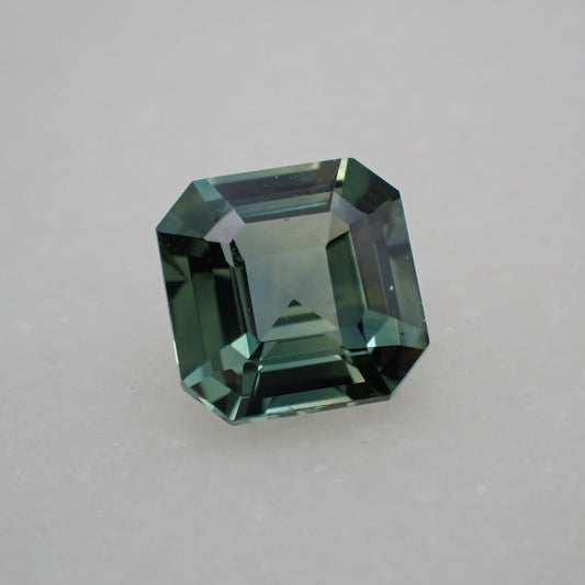 Australian Green Sapphire - Asscher Cut 0.51ct