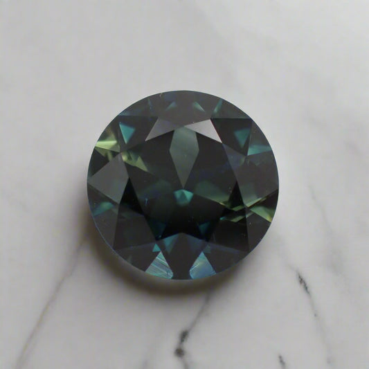Australian Blue Parti Sapphire - Round Cut 1.40ct