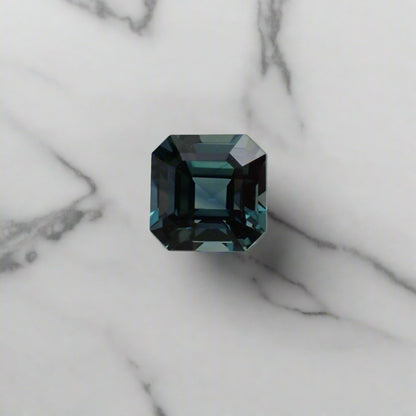 Australian Teal Sapphire - Asscher Cut 0.43ct
