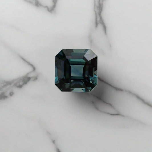 Australian Teal Sapphire - Asscher Cut 0.43ct