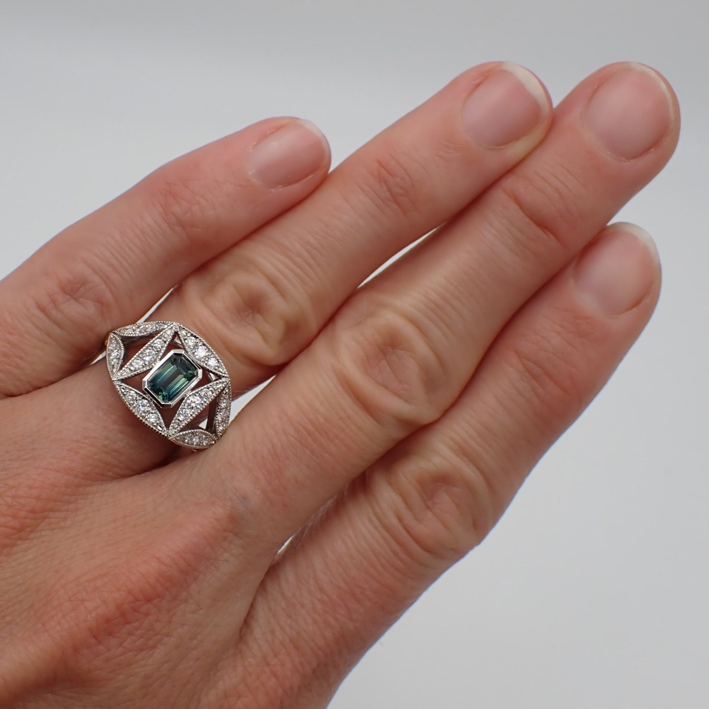 Sapphire and Diamond Engagement Ring - Charette