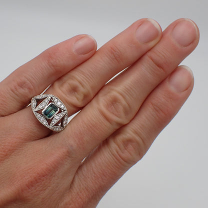 Sapphire and Diamond Engagement Ring - Charette