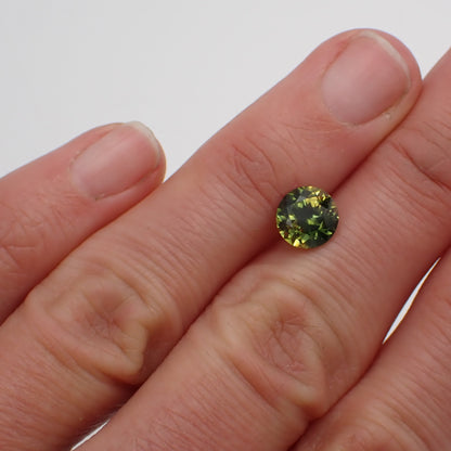 Australian Sapphire Yellow/Green Parti - Round Cut 1.80ct