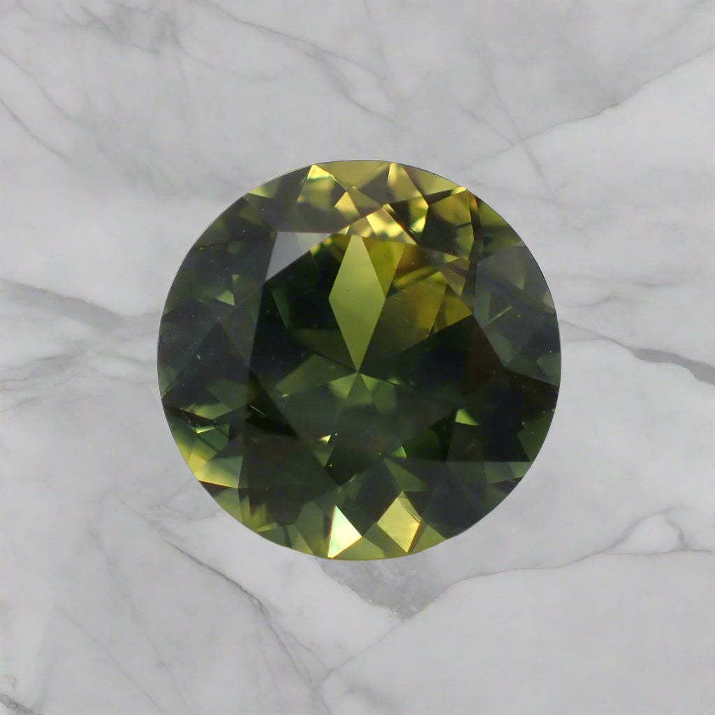 Australian Sapphire Yellow/Green Parti - Round Cut 1.80ct