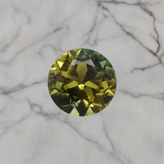 Australian Yellow Parti Sapphire - Round Curt 0.77ct