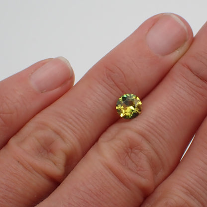 Australian Yellow Parti Sapphire - Round Cut 0.97ct