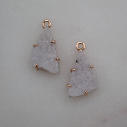 Druzy Quartz Charms - Changeable Earrings