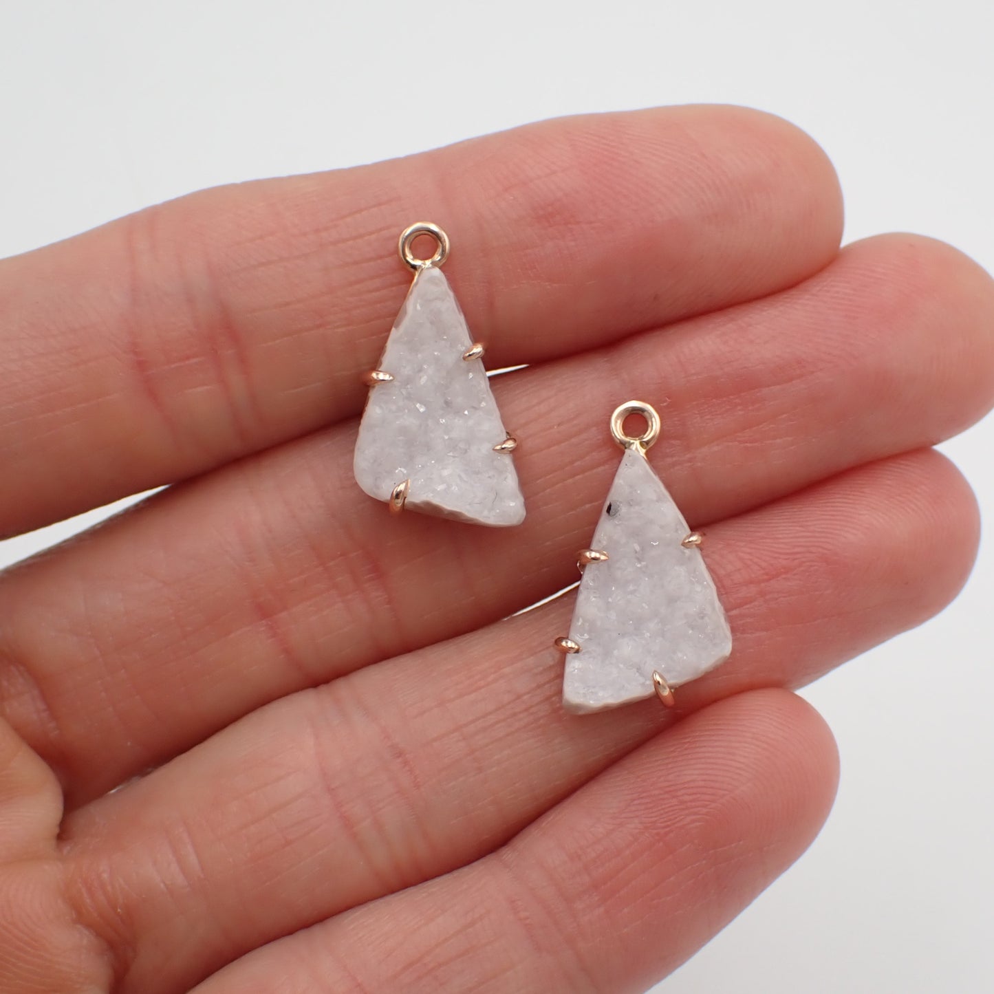 Druzy Quartz Charms - Changeable Earrings