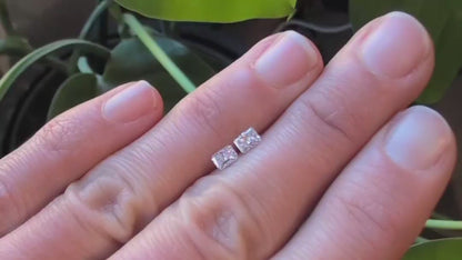 Recycled Diamond Pair - Radiant Cut 0.54ct