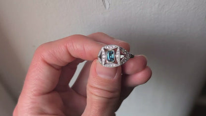 Sapphire and Diamond Engagement Ring - Charette