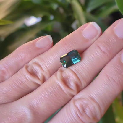 Australian Green Sapphire - Radiant Cut 5.13ct
