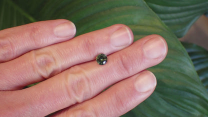 Australian Green Parti Sapphire - Round Cut 0.96ct