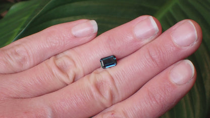 Australian Blue Parti Sapphire - Emerald Cut 1.07ct