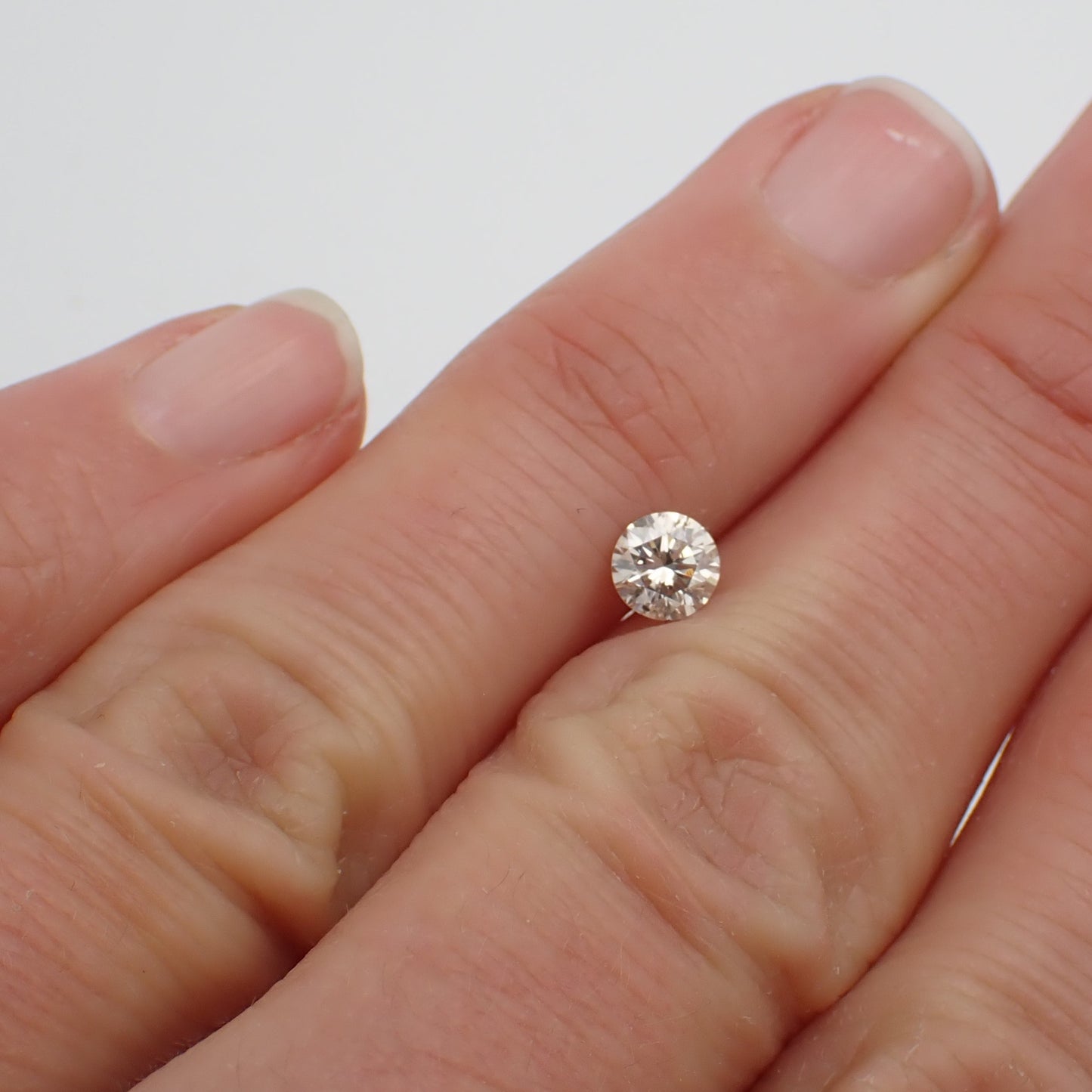 Recycled Light Champagne Diamond - Round Brilliant Cut 0.42ct