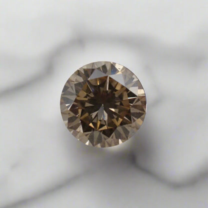 Recycled Light Champagne Diamond - Round Brilliant Cut 0.43ct