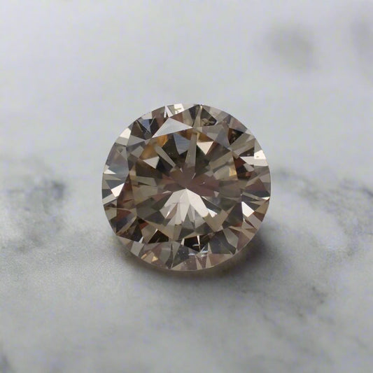 Recycled Champagne Diamond - Round 0.65ct