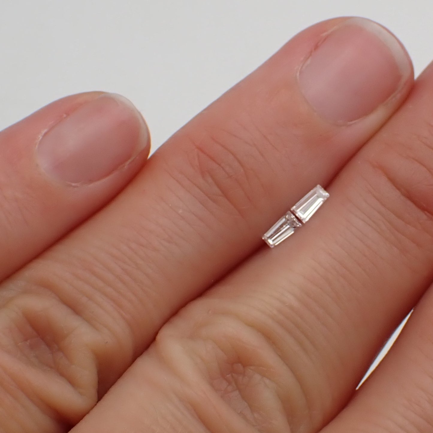 Recycled Diamond Pair - Tapered Baguette Cut 0.16ct
