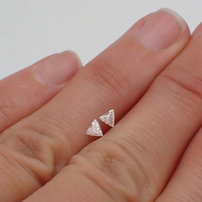 Recycled Diamond Pair - Trilliant Cut 0.20ct