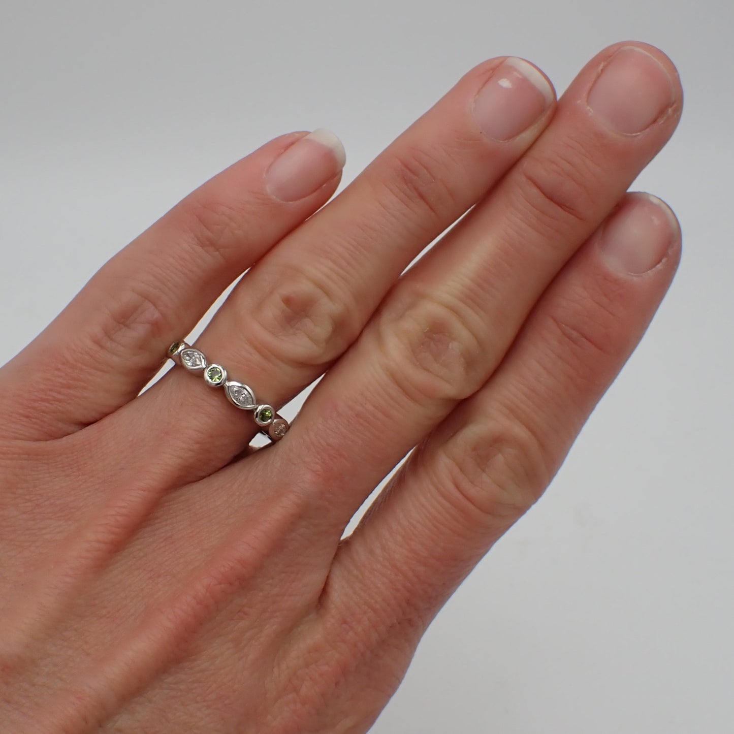 Sapphire and Diamond Wedding Ring - Marquise Diamond