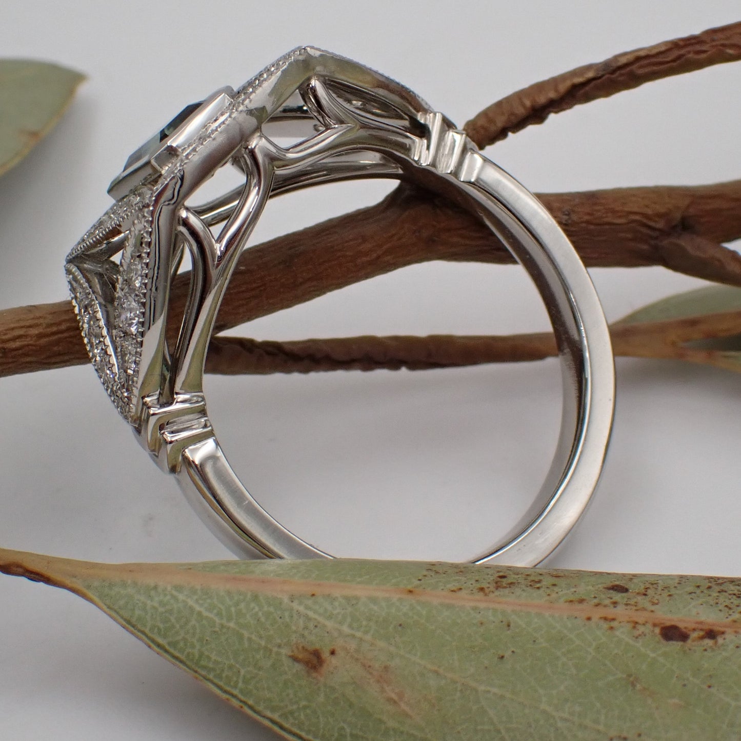 Sapphire and Diamond Engagement Ring - Charette