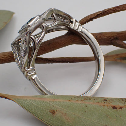 Sapphire and Diamond Engagement Ring - Charette