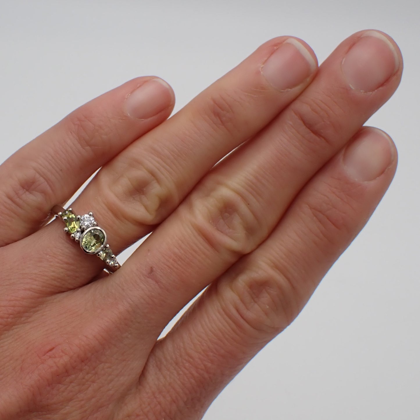 Sapphire and Diamond Engagement Ring - Yellow Scatter