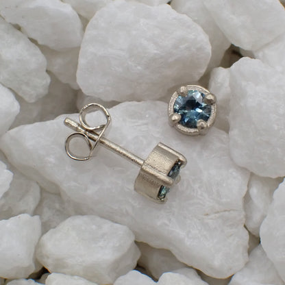 Sapphire Earrings - Light Blue Studs