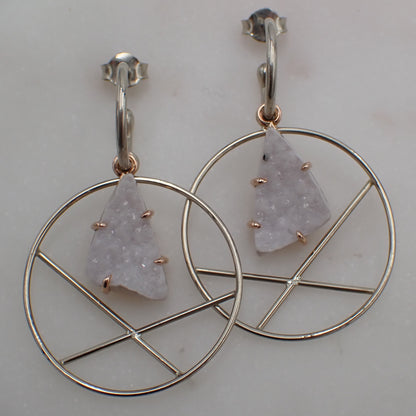 Druzy Quartz Charms - Changeable Earrings