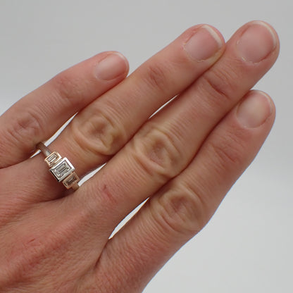 Baguette Diamond Engagement Ring - Trilogy