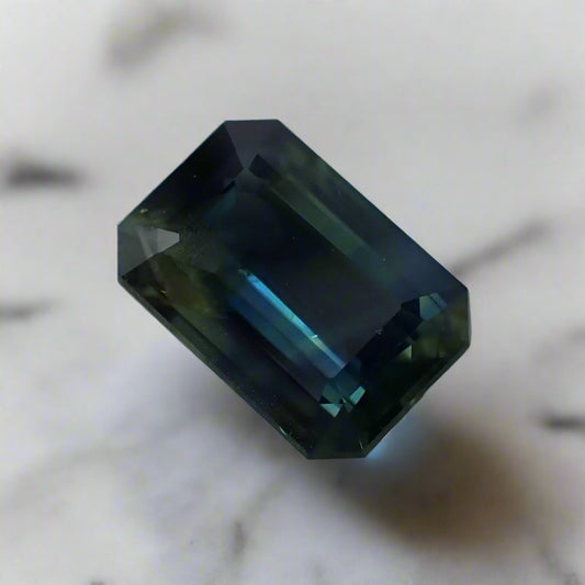 Australian Parti Sapphire - Emerald Cut 0.83ct